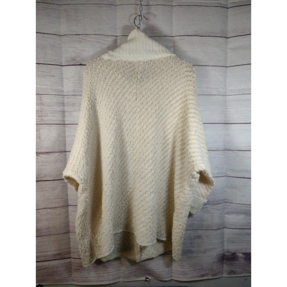 moon & madison Oversized Cowl Neck Ivory Knit Acrylic Blend Sweater, Wmn's Sz S - Picture 5 of 7